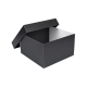 Úložná krabica s vekom 250x250x150 mm, čiero-sivá matná
