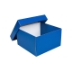 Úložná krabica s vekom 250x250x150 mm, modrá matná