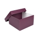 Úložná krabica s vekom 250x250x150 mm, vínová matná