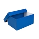 Úložná krabica s vekom 300x215x150 mm, modrá matná