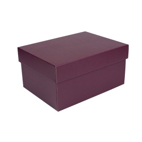 Úložná krabica s vekom 300x215x150 mm, vínová matná