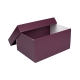 Úložná krabica s vekom 300x215x150 mm, vínová matná